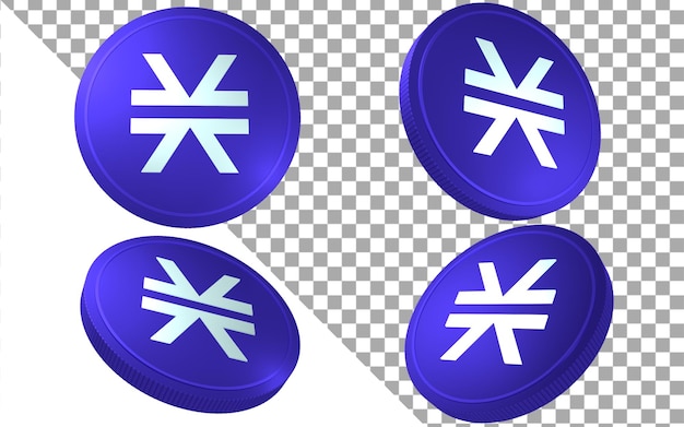 STX Stacks 3d render illustration coin token cryptocurrency logo icon