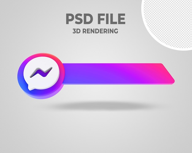 Style 3d De La Troisième Bannière Inférieure De Messager