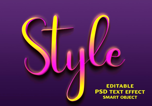 style conception d'effet de texte 3D