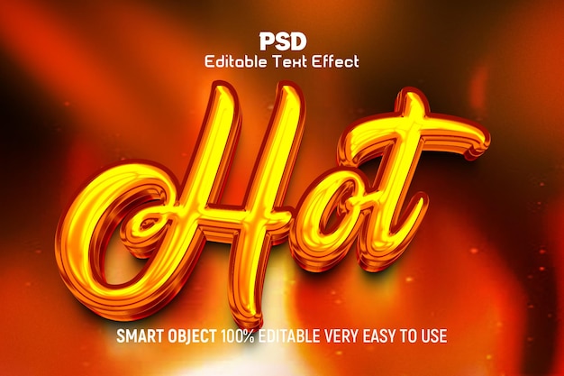 PSD style d'effet de texte 3d modifiable à chaud