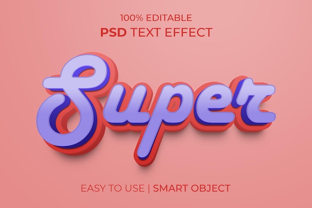 Style D'effet De Texte 3d Super Modifiable