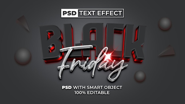 PSD style d'effet de texte black friday effet de texte modifiable
