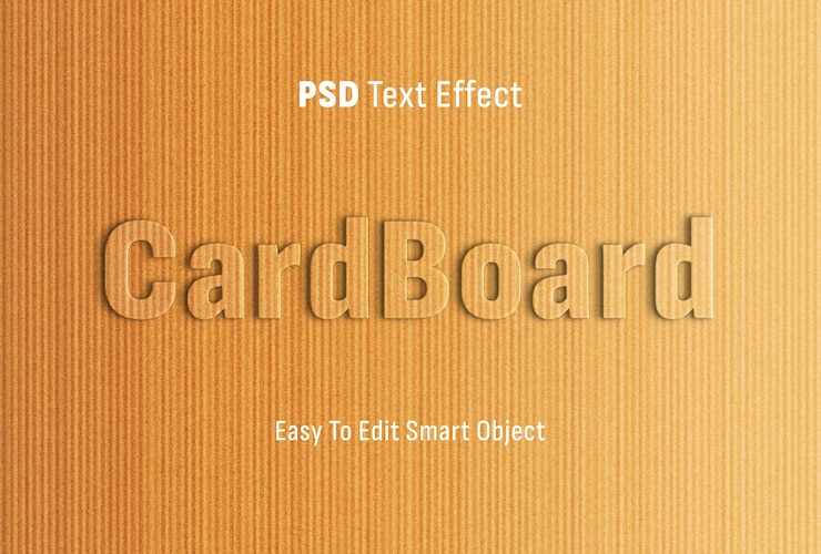PSD style d'effet de texte en carton