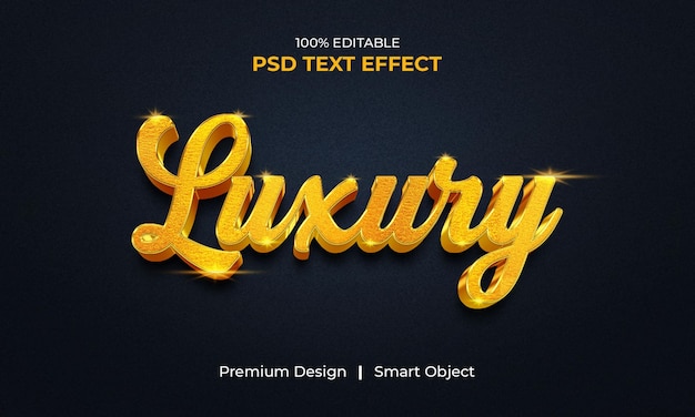 Style D'effet De Texte Doré 3d Modifiable De Luxe