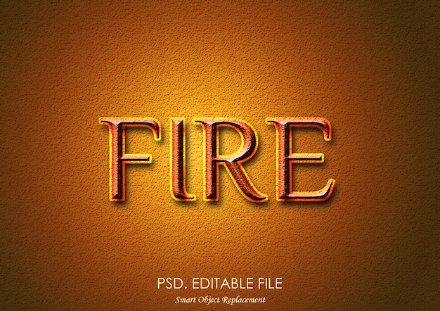 PSD style d'effet de texte de feu