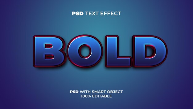 Style d'effet de texte en gras Effet de texte modifiable