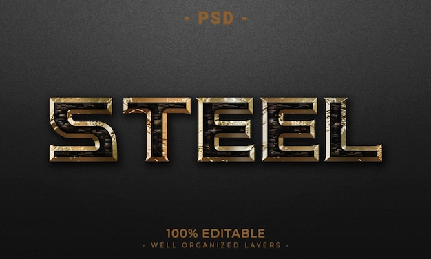 PSD style d'effet de texte modifiable 3d avec arrière-plan