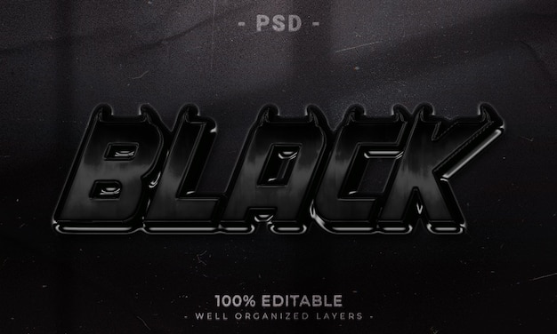 Style d'effet de texte modifiable 3d avec arrière-plan