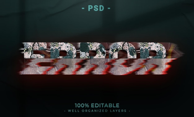 PSD style d'effet de texte modifiable 3d avec arrière-plan