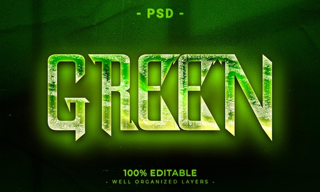 Style d'effet de texte modifiable en 3D avec arrière-plan