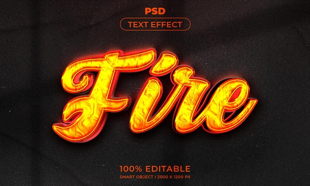 PSD style d'effet de texte modifiable 3d avec arrière-plan