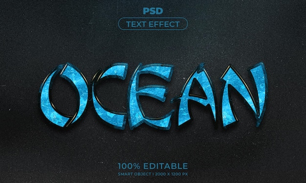 PSD style d'effet de texte modifiable 3d avec arrière-plan