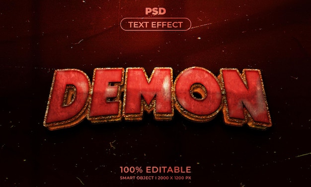 PSD style d'effet de texte modifiable 3d avec arrière-plan