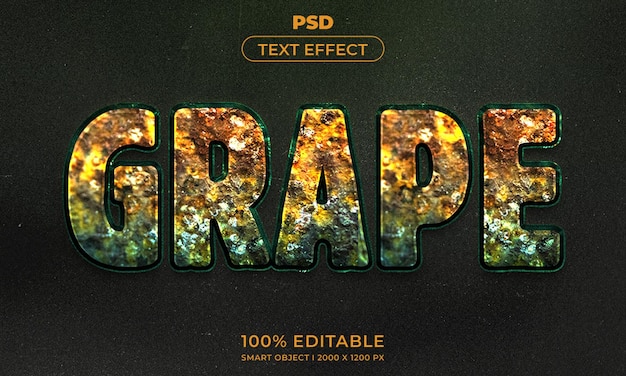 PSD style d'effet de texte modifiable 3d avec arrière-plan