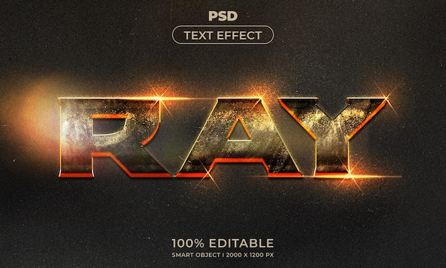 PSD style d'effet de texte modifiable 3d avec arrière-plan