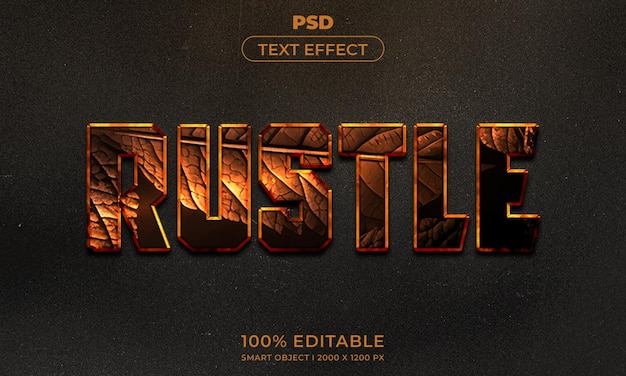 Style d'effet de texte modifiable en 3D avec arrière-plan