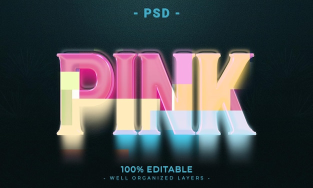 Style d'effet de texte modifiable 3d avec arrière-plan