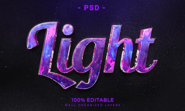 PSD style d'effet de texte modifiable 3d avec arrière-plan