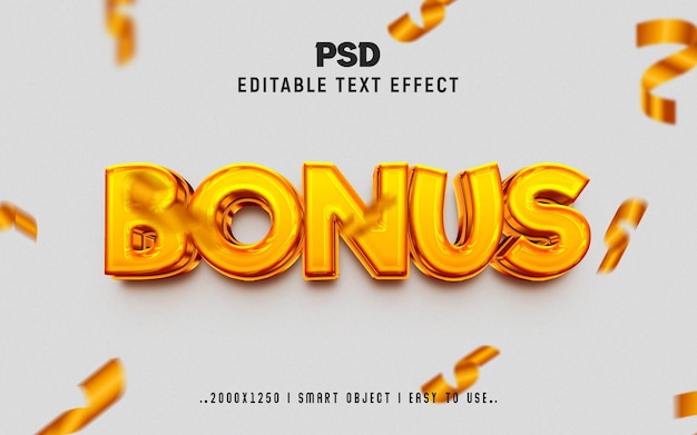 Style D'effet De Texte Modifiable En 3d Bonus