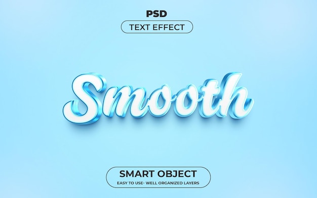 Style d'effet de texte modifiable 3d lisse avec arrière-plan