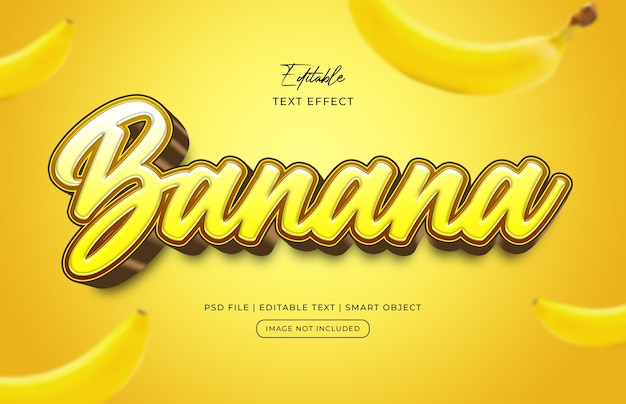 PSD style d'effet de texte modifiable à la banane psd premium