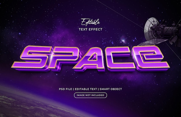 Style D'effet De Texte Modifiable Dans L'espace Psd Premium