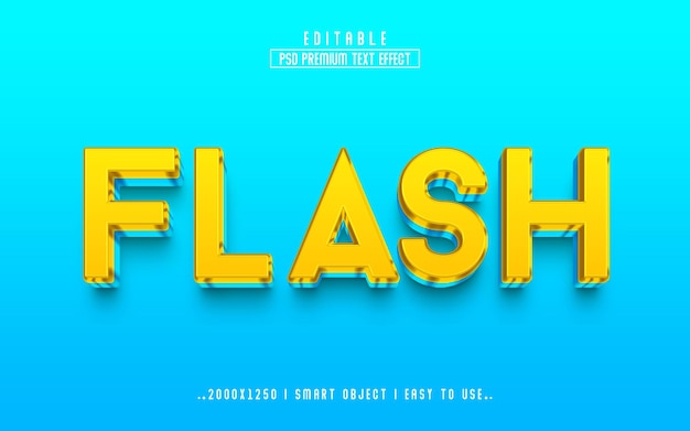 Style D'effet De Texte Modifiable Flash 3d Avec Fond Premium