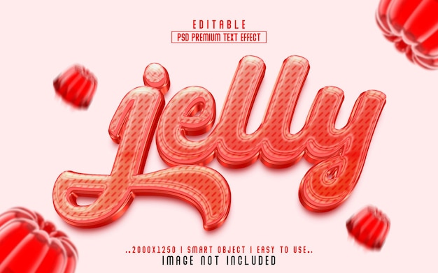 Style d'effet de texte modifiable en gelée 3D