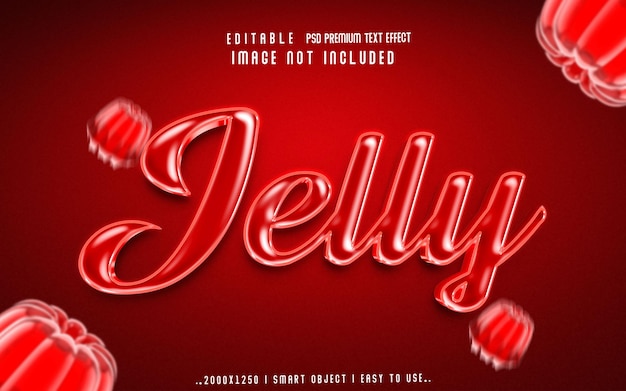 Style d'effet de texte modifiable en gelée 3D