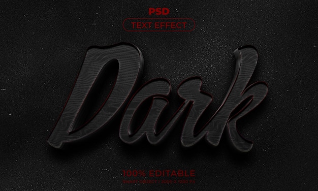 PSD style d'effet de texte photoshop 3d modifiable avec fond moderne abstrait