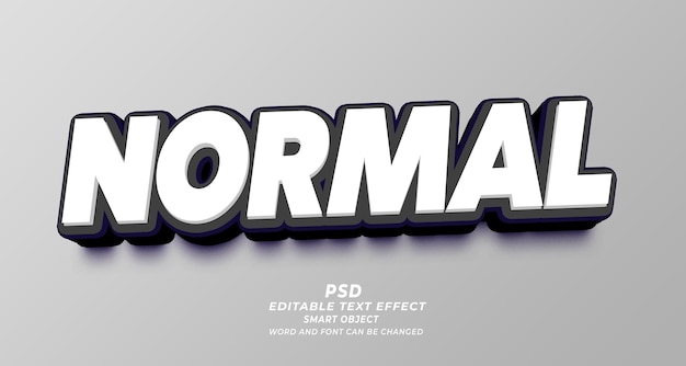 Style D'effet De Texte Photoshop Modifiable 3d Normal