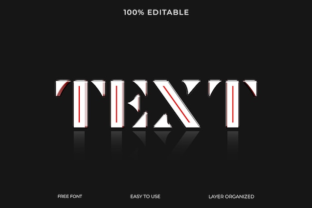 Style d'effet de texte PSD 3d