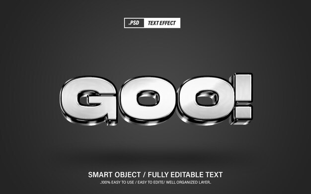 Style d'effet de texte Psd éditable en 3D.