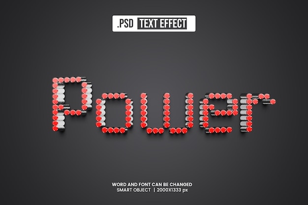 Style D'effet De Texte Psd Power 3d