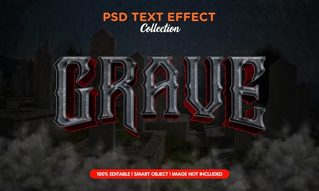 PSD style d'effet de texte sombre tombe