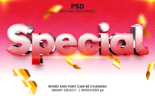 PSD style d'effet de texte spécial 3d modifiable