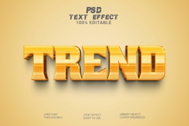 Style D'effet De Texte Tendance 3d Psd