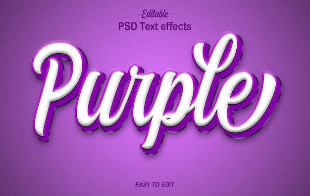 Style D'effets De Texte 3d Violet