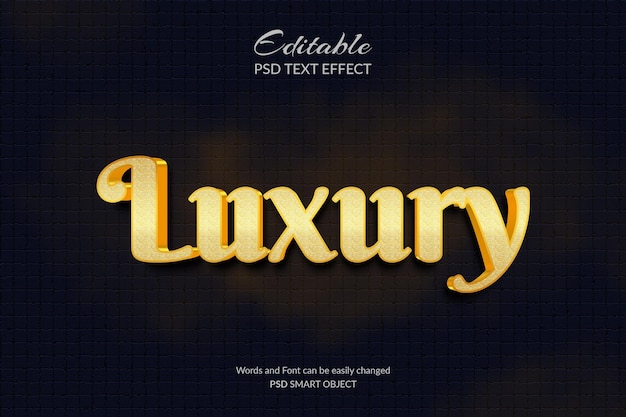 Style D'effets De Texte Modifiables 3d De Luxe