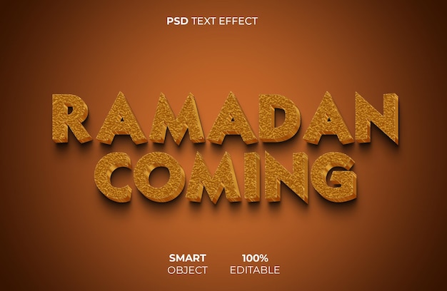 Style Islamique Ramadan à Venir Effet De Texte 3d