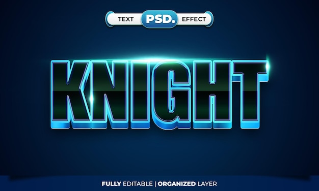 Style De Jeu Avec Effet De Texte 3d Knight