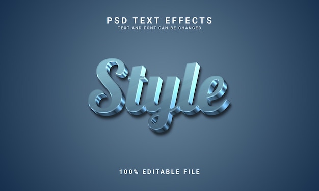 Style Modèle d'effet de texte 3d modifiable