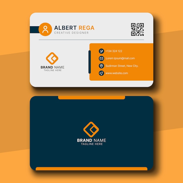 PSD style propre et simple avec un modèle de carte de visite moderne