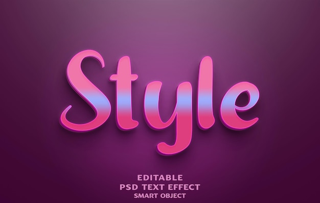 Style PSD conception d'effet de texte 3d téléchargement gratuit