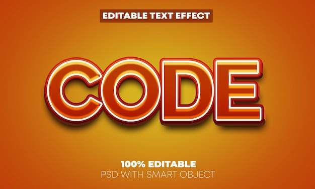 Style de texte de code d'effet de texte modifiable