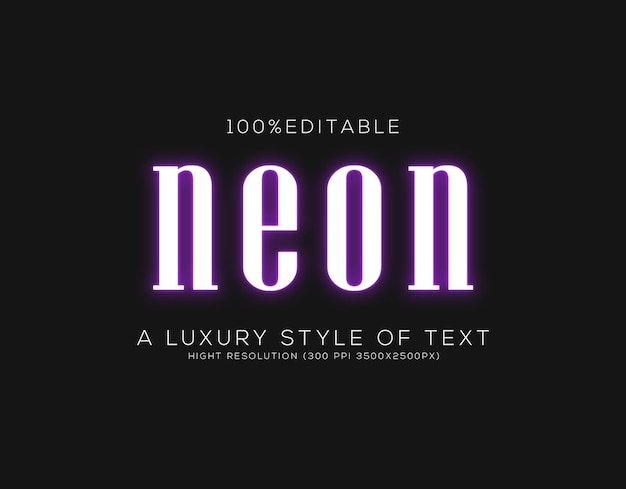 Style De Texte Néon