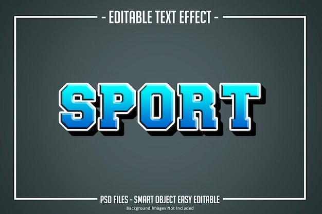 PSD style de texte de sport 3d