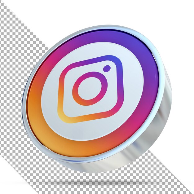 PSD styles 3d de médias sociaux instagram