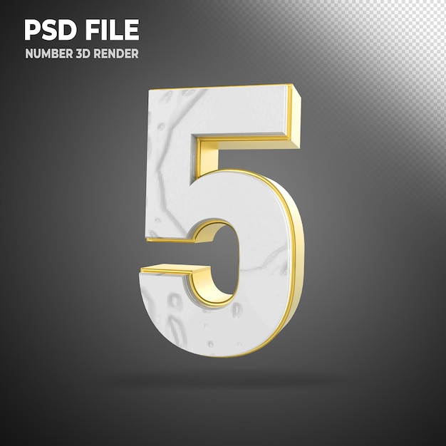 Styles d'or de nombre 3D