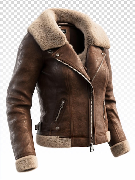 Stylische dunkelbraune Schaffelljacke für Frauen